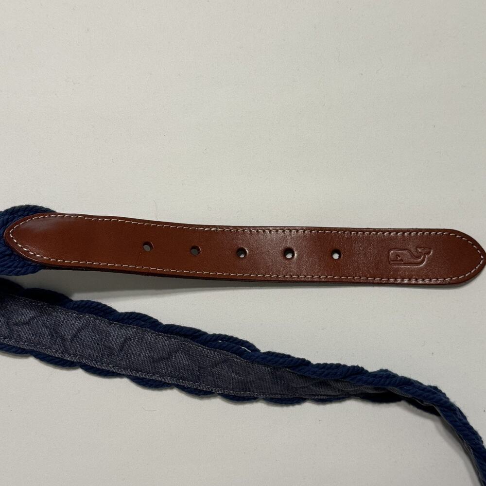 NWT Vineyard Vines Men's Braided Rope Belt - Distressed Navy / Size 36 - Picture 7 of 9